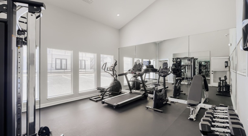 Open and well-lit fitness center