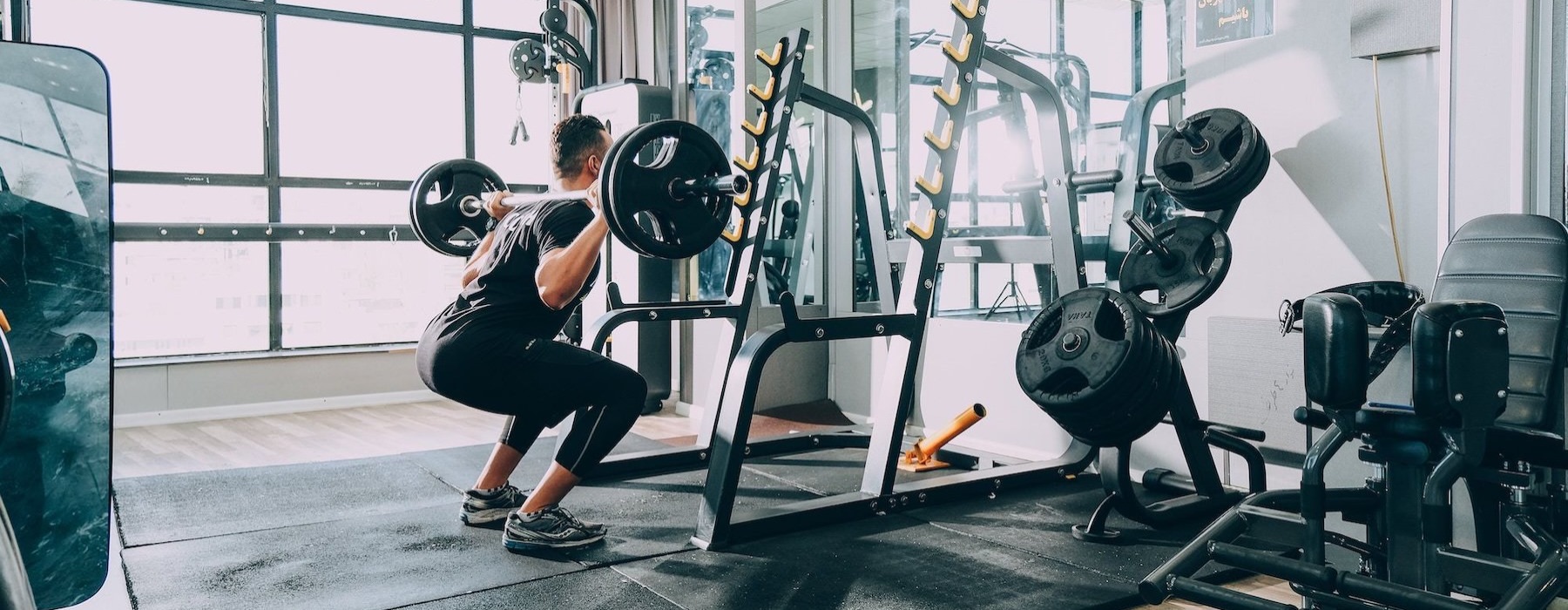 a person working out in a gym